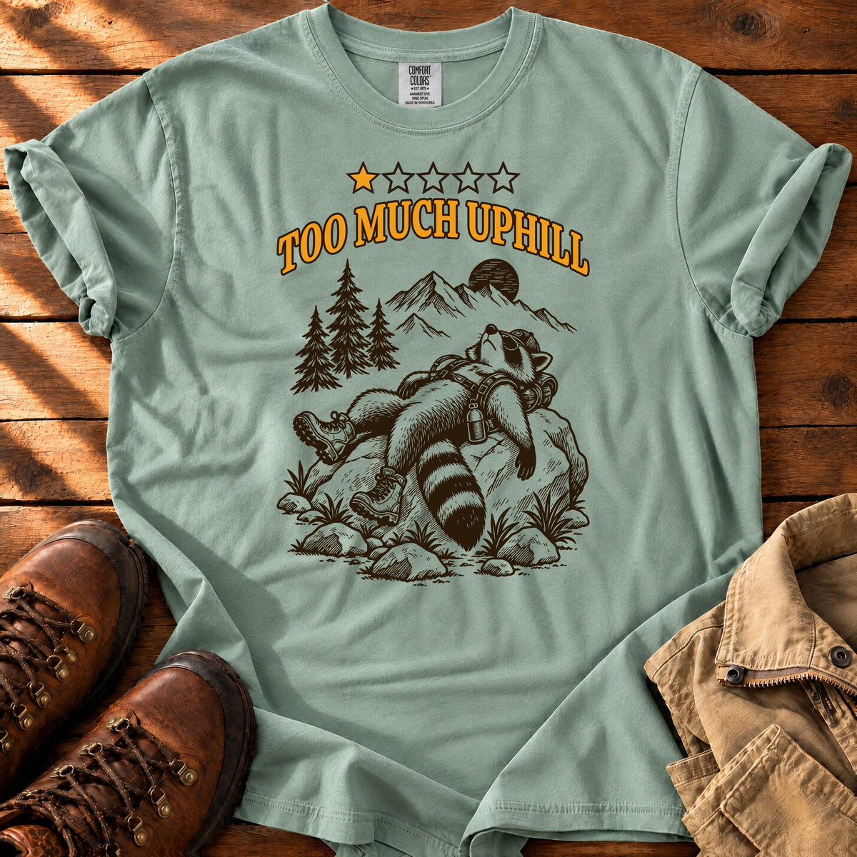 Too Much Uphill T-shirt — Bay / S