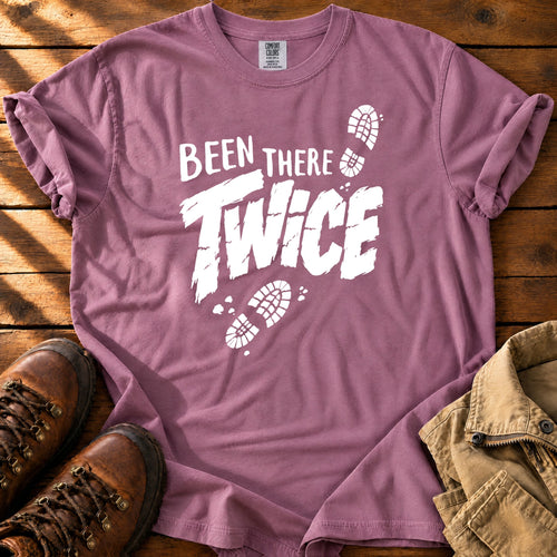 Been There Twice T-shirt — Berry / M