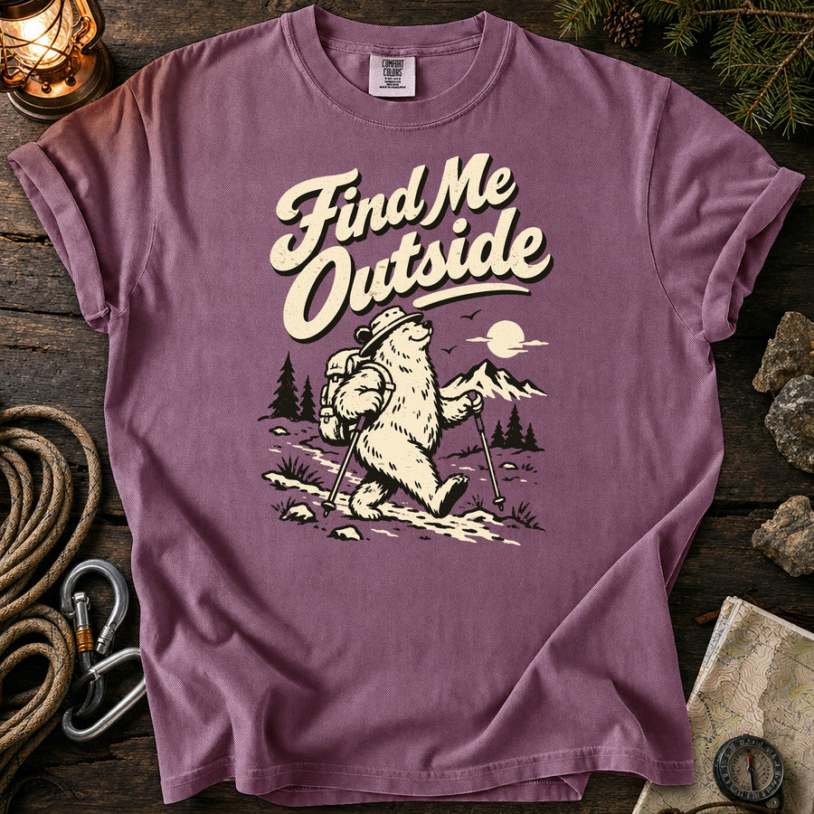 Find Me Outside T-shirt — Berry / S