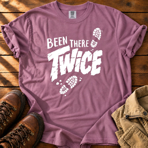 Been There Twice T-shirt — Berry / S