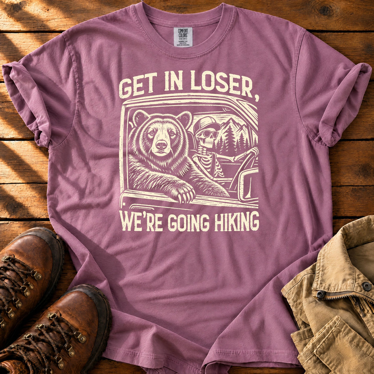 Get In Loser T-shirt — Berry / S
