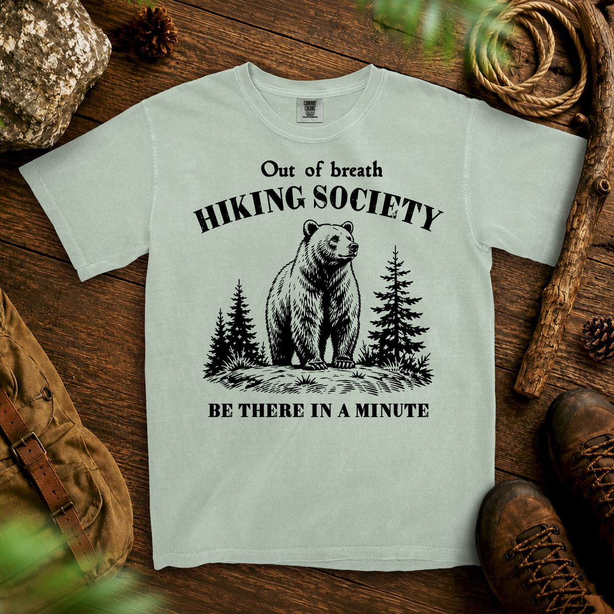 Bear Hiking Society T-Shirt — Bay