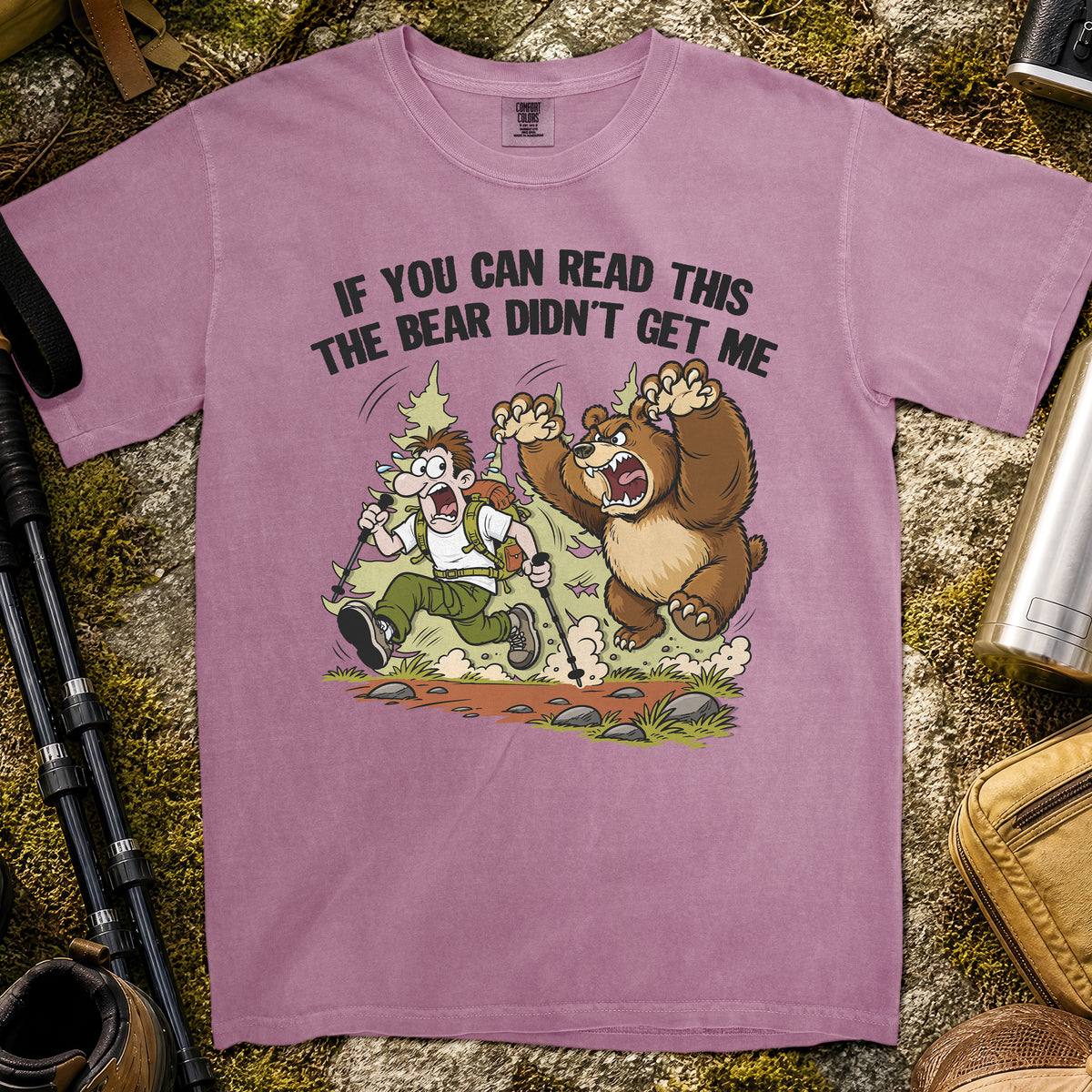 Bear Trail Panic T-Shirt — Berry