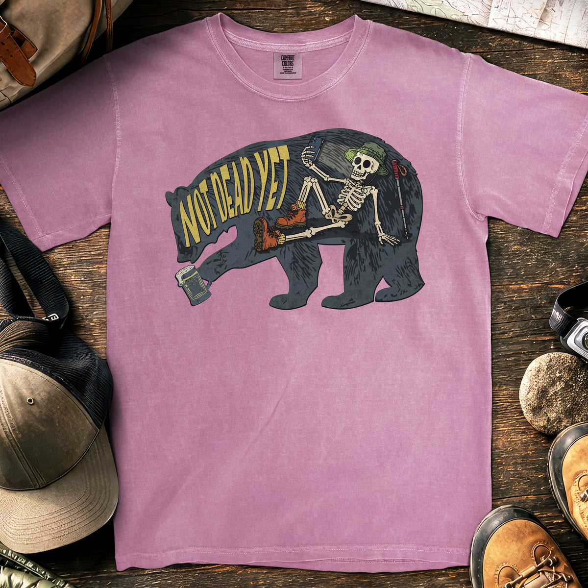 Barely Alive Hiker T-Shirt — Berry