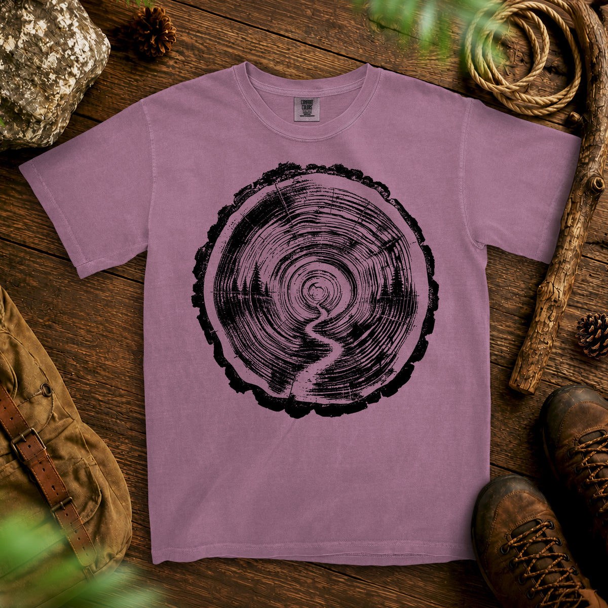 Tree Ring T-Shirt — Berry