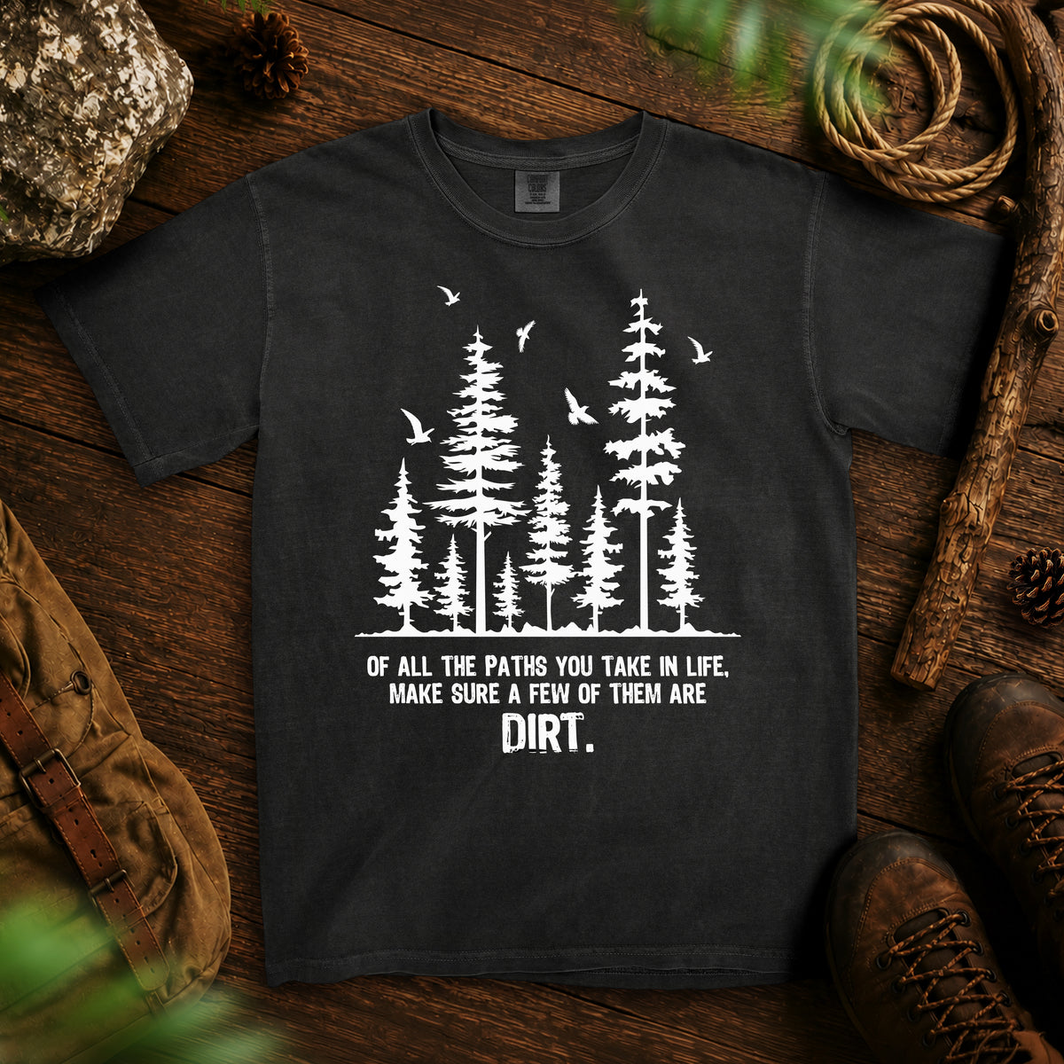 Paths In Life T-shirt — Black