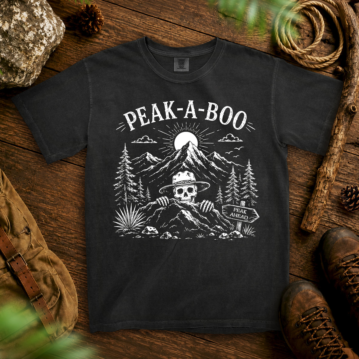 Peak-A-Boo T-shirt — Black