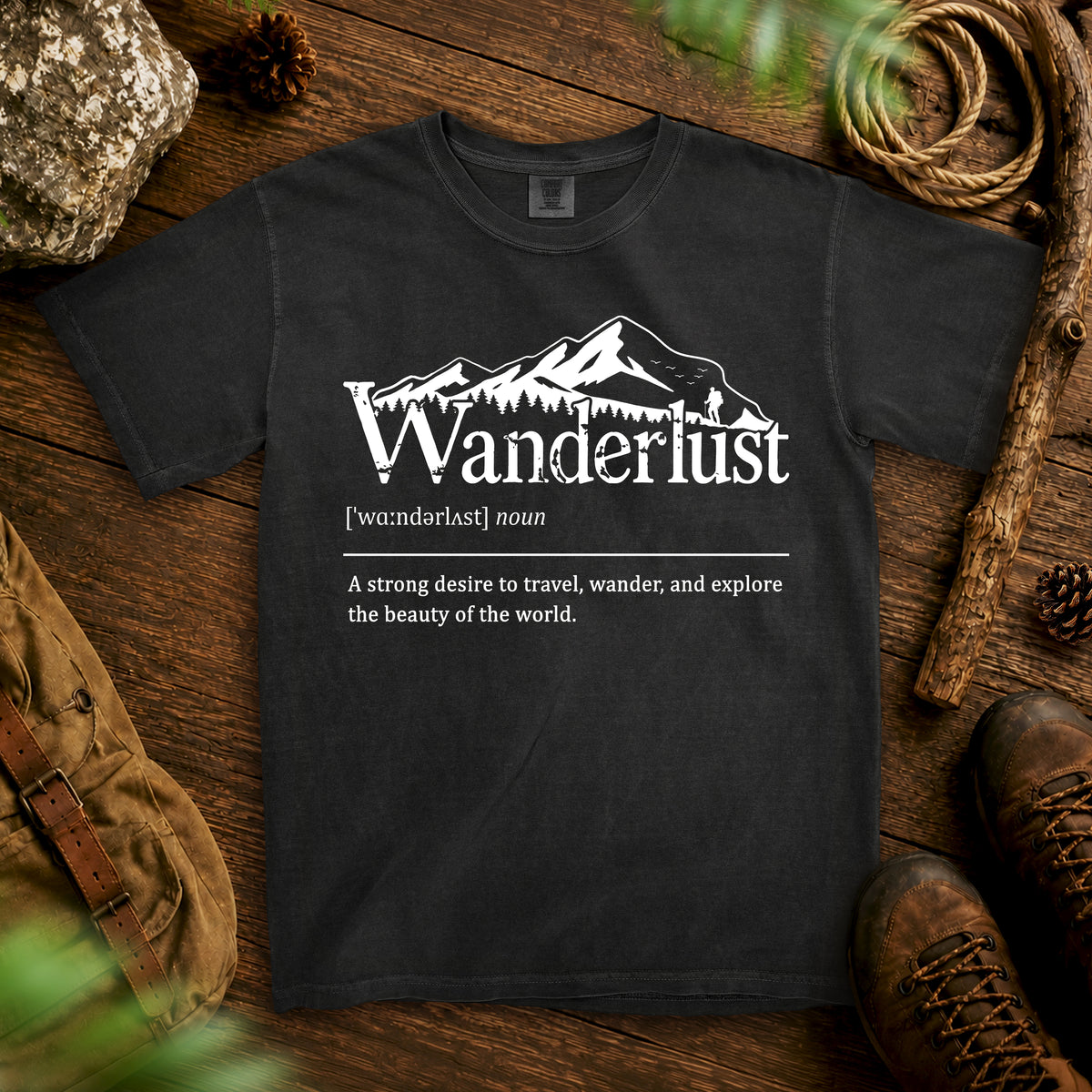 Wanderlust T-shirt — Black