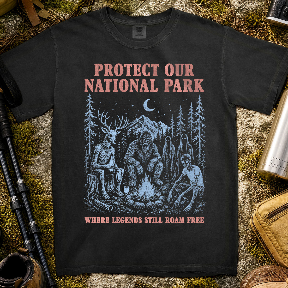 Cryptid National Parks T-Shirt — Black