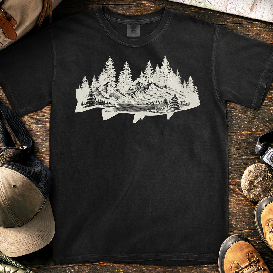 Fish & Forest T-Shirt — Black