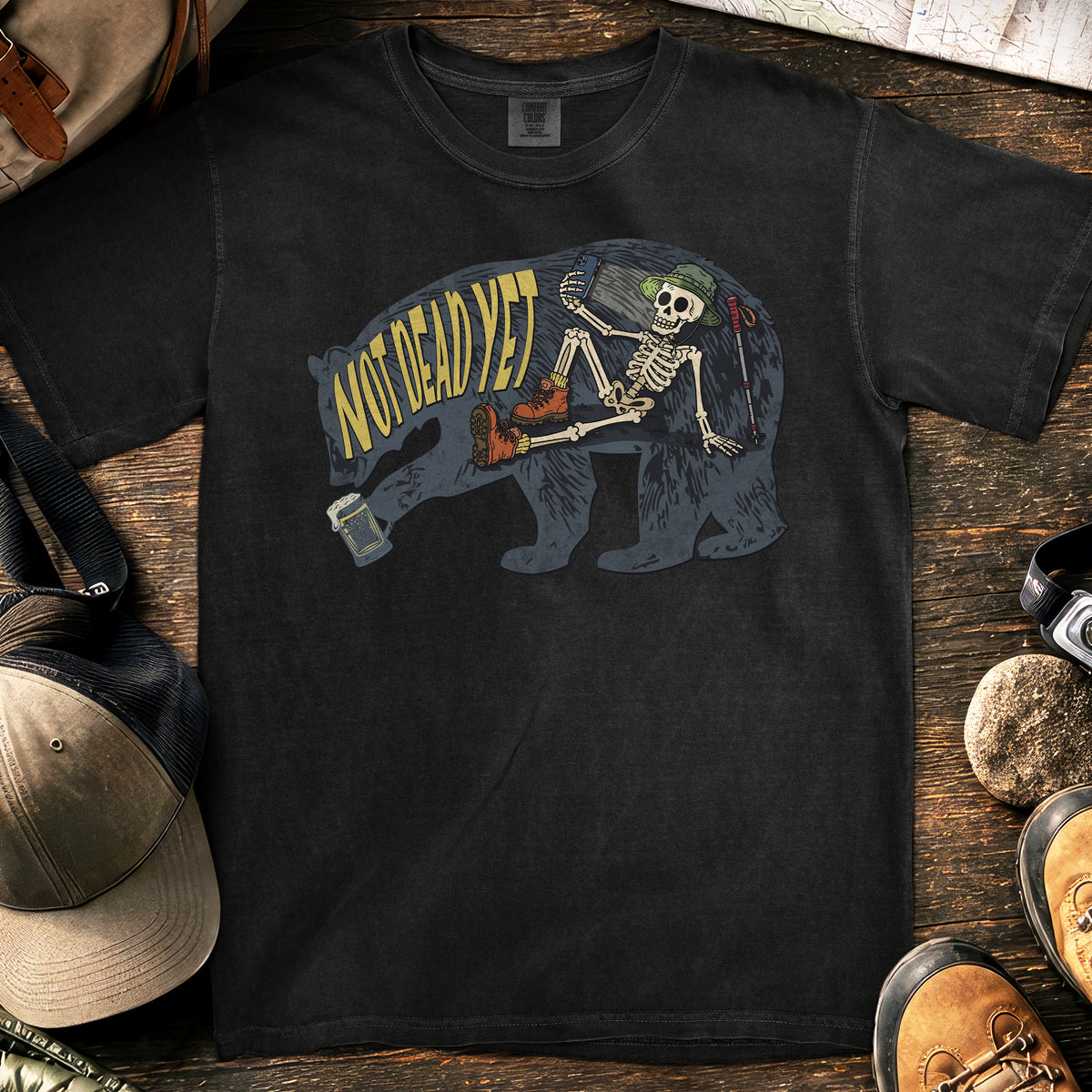 Barely Alive Hiker T-Shirt — Black