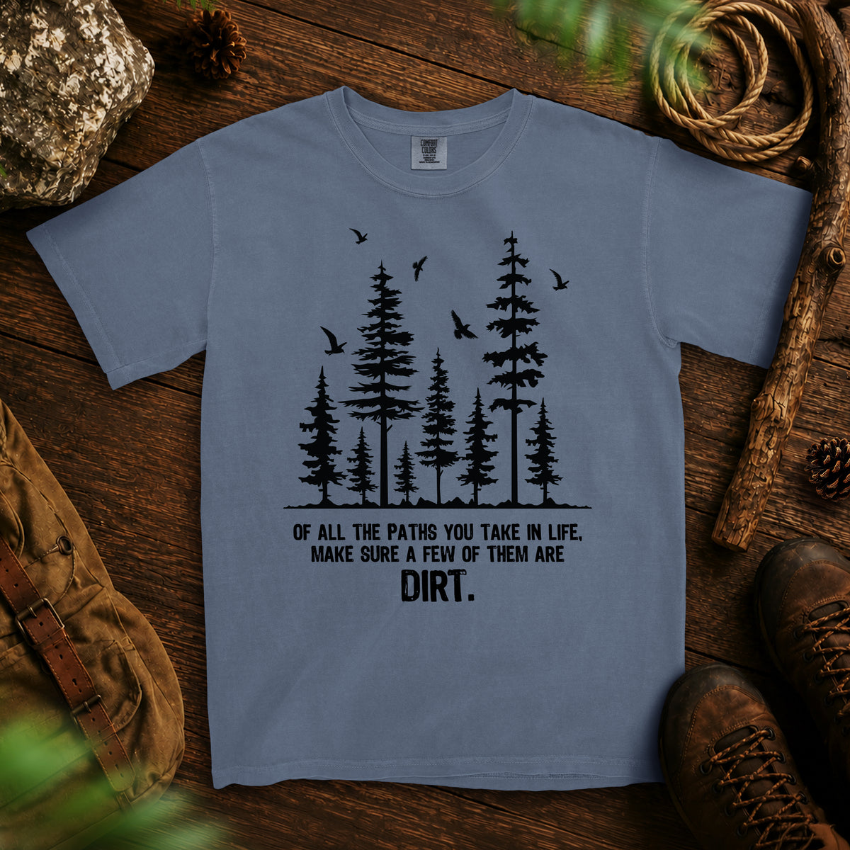 Paths In Life T-shirt — Blue Jean
