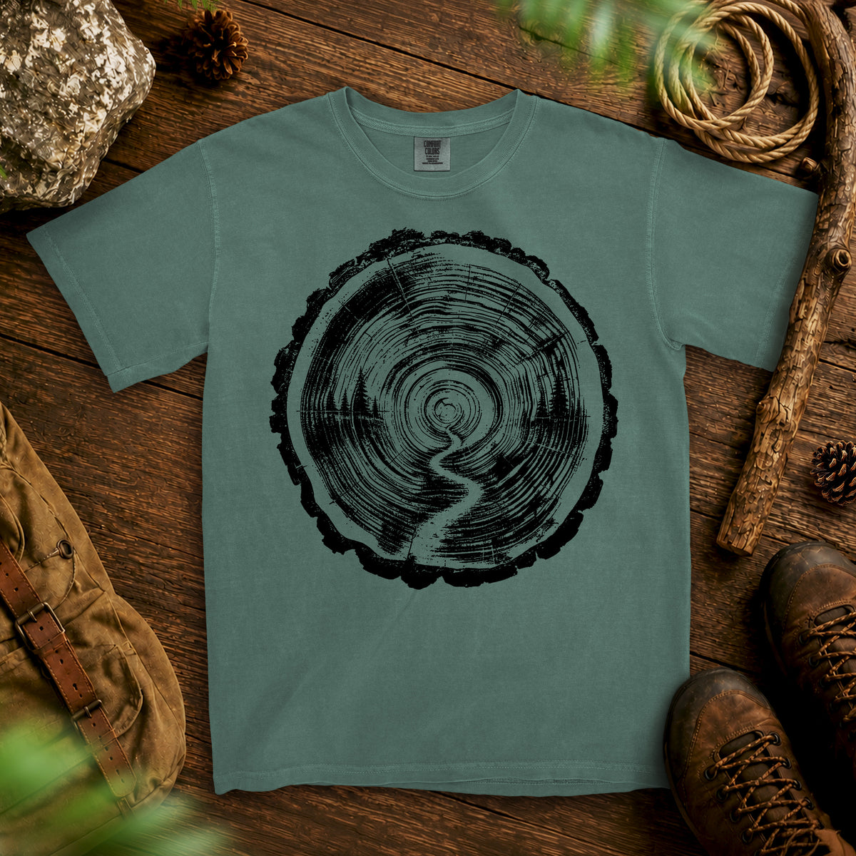 Tree Ring T-Shirt — Blue Spruce