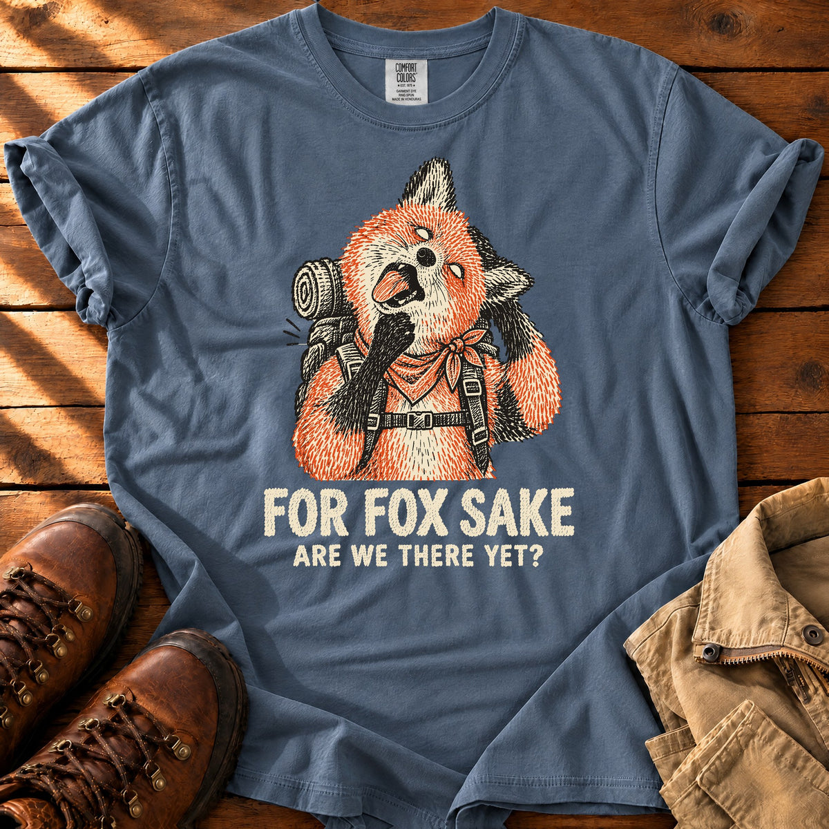 For Fox Sake T-shirt — Denim / S