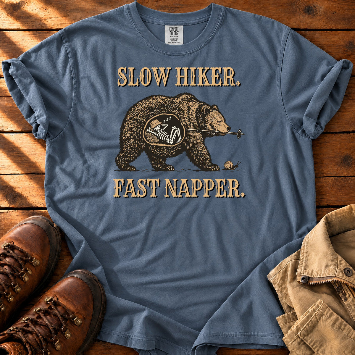 Fast Napper T-shirt — Denim / S