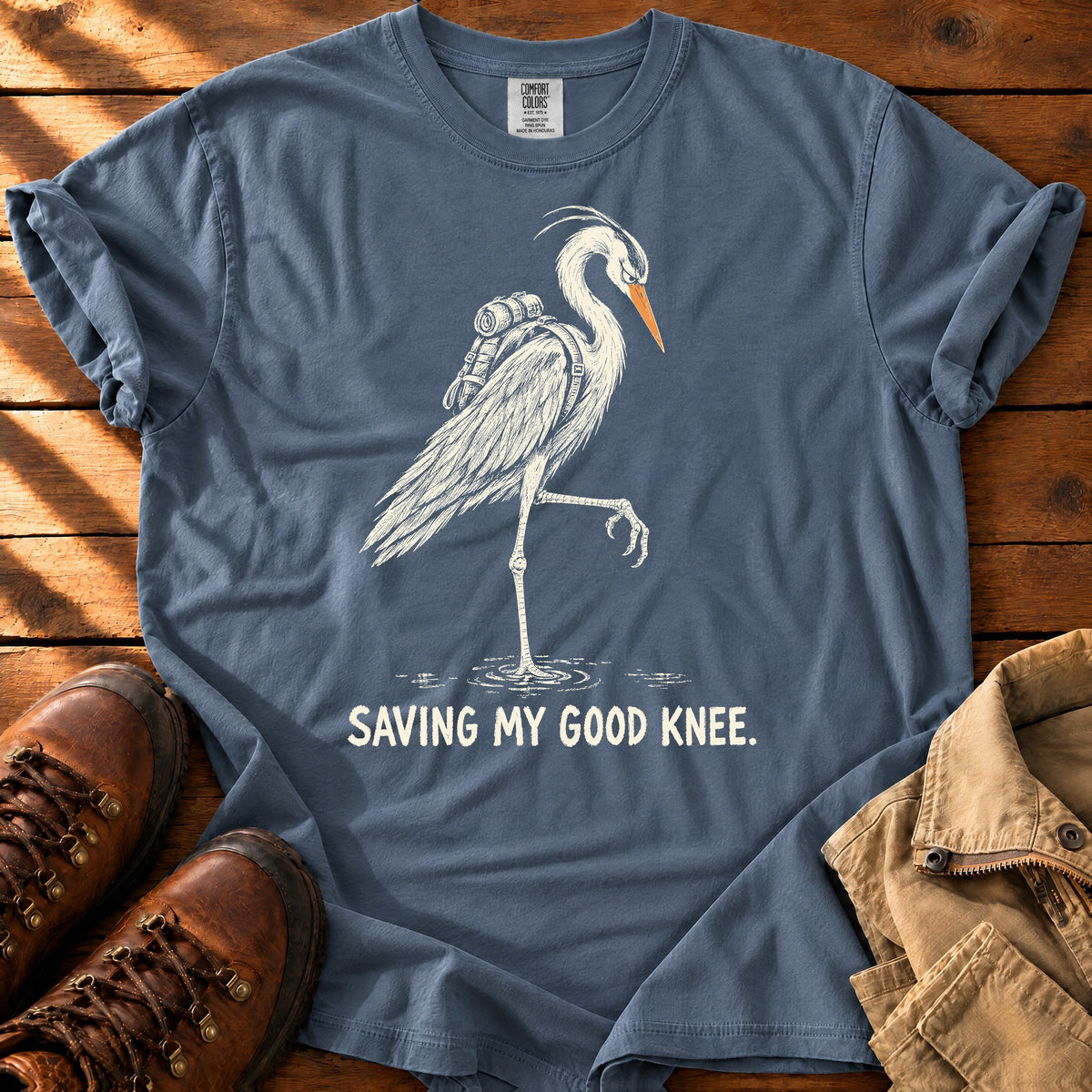 Good Knee T-Shirt — Denim / S