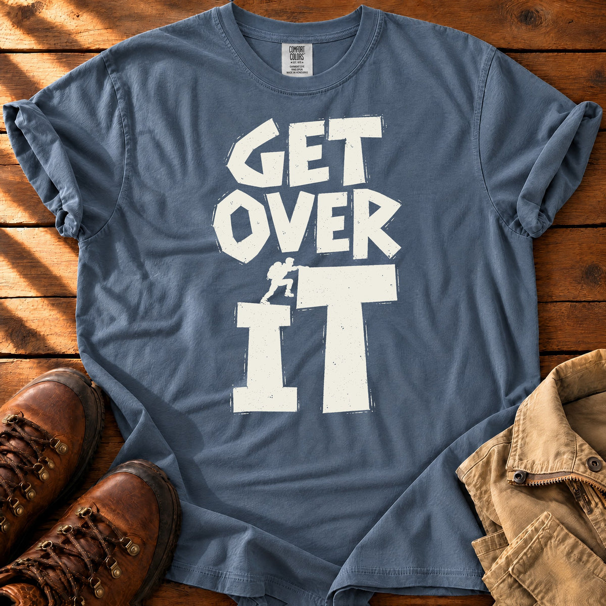 Get Over It T-shirt — Denim / S