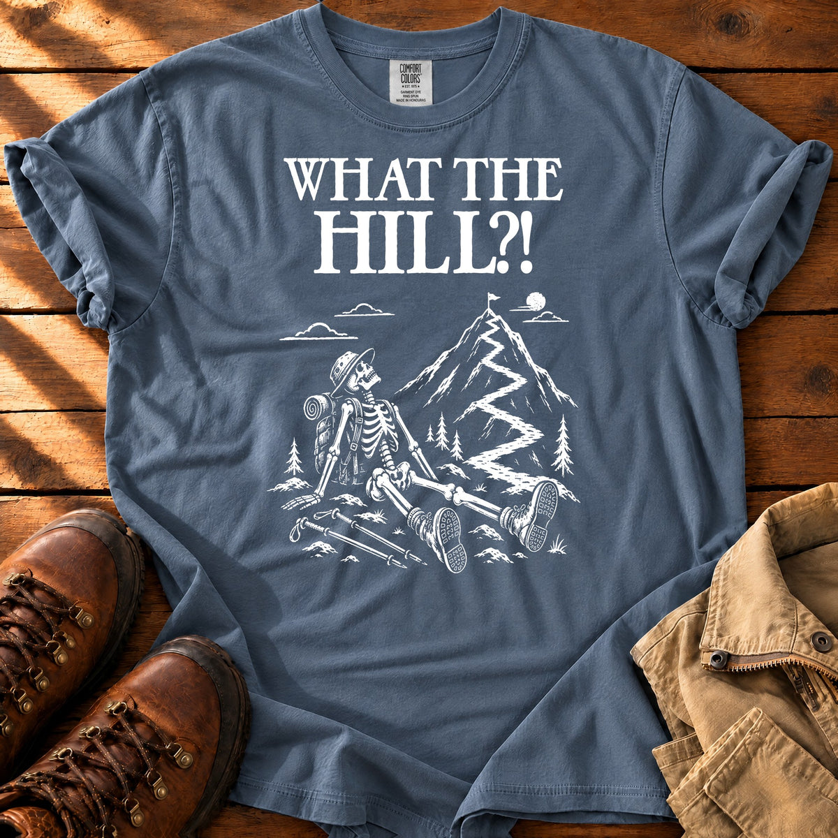 What The Hill T-shirt — Denim / S