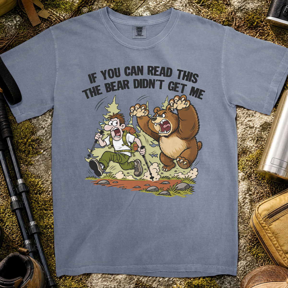 Bear Trail Panic T-Shirt — Denim
