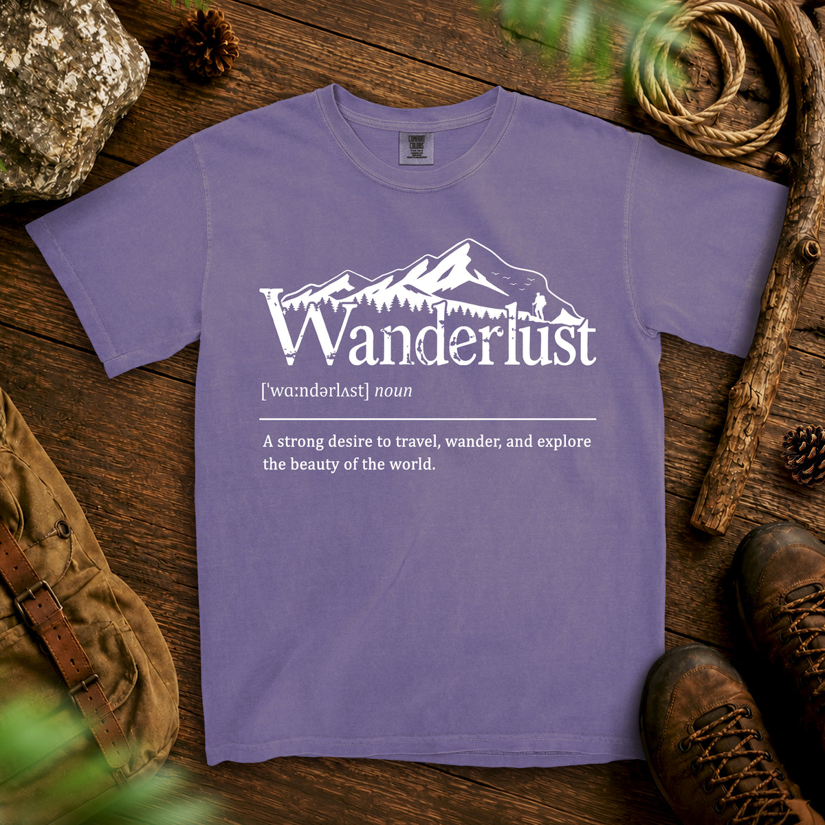 Wanderlust T-shirt — Grape Juice