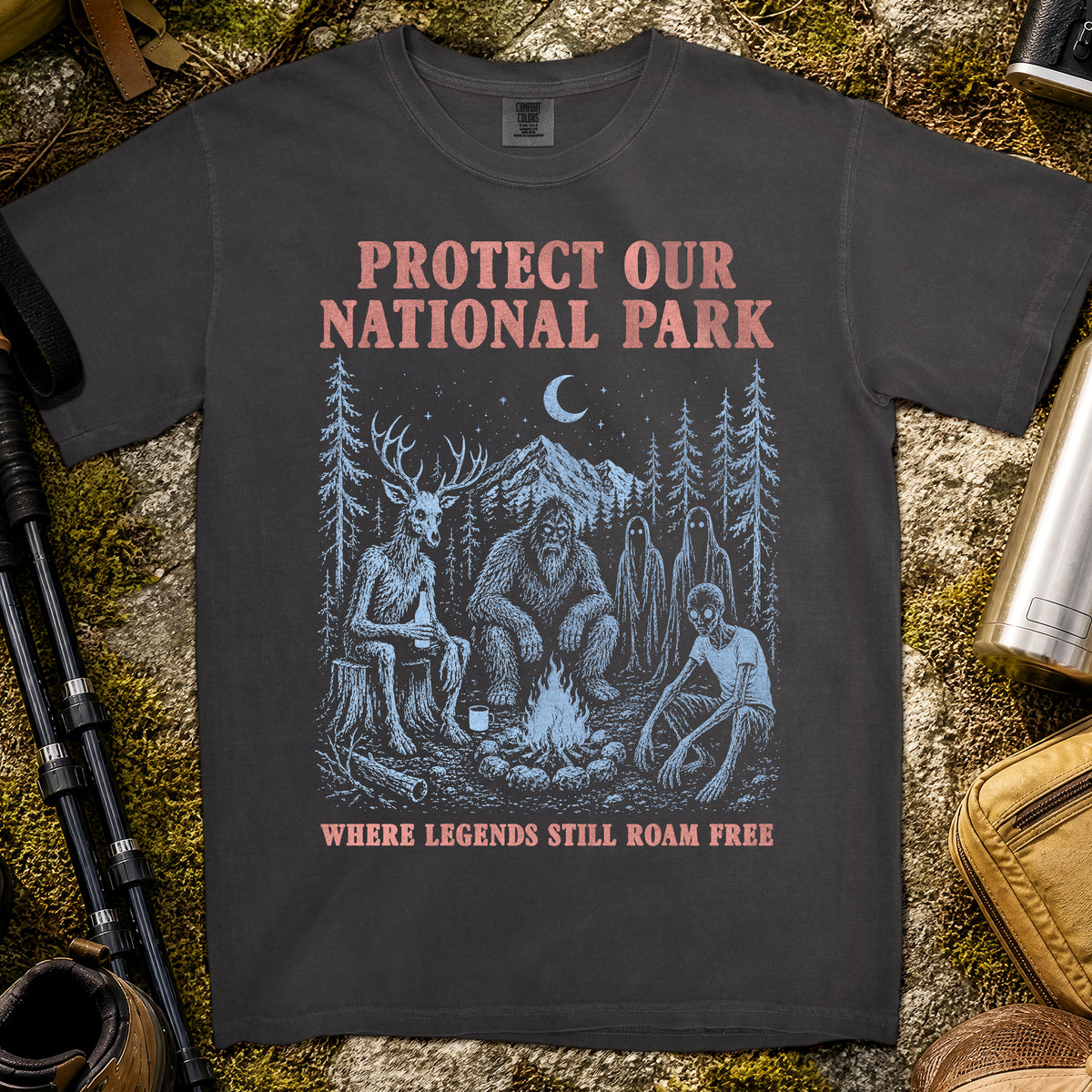 Cryptid National Parks T-Shirt — Graphite