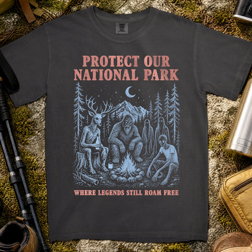 Cryptid National Parks T-Shirt — Graphite