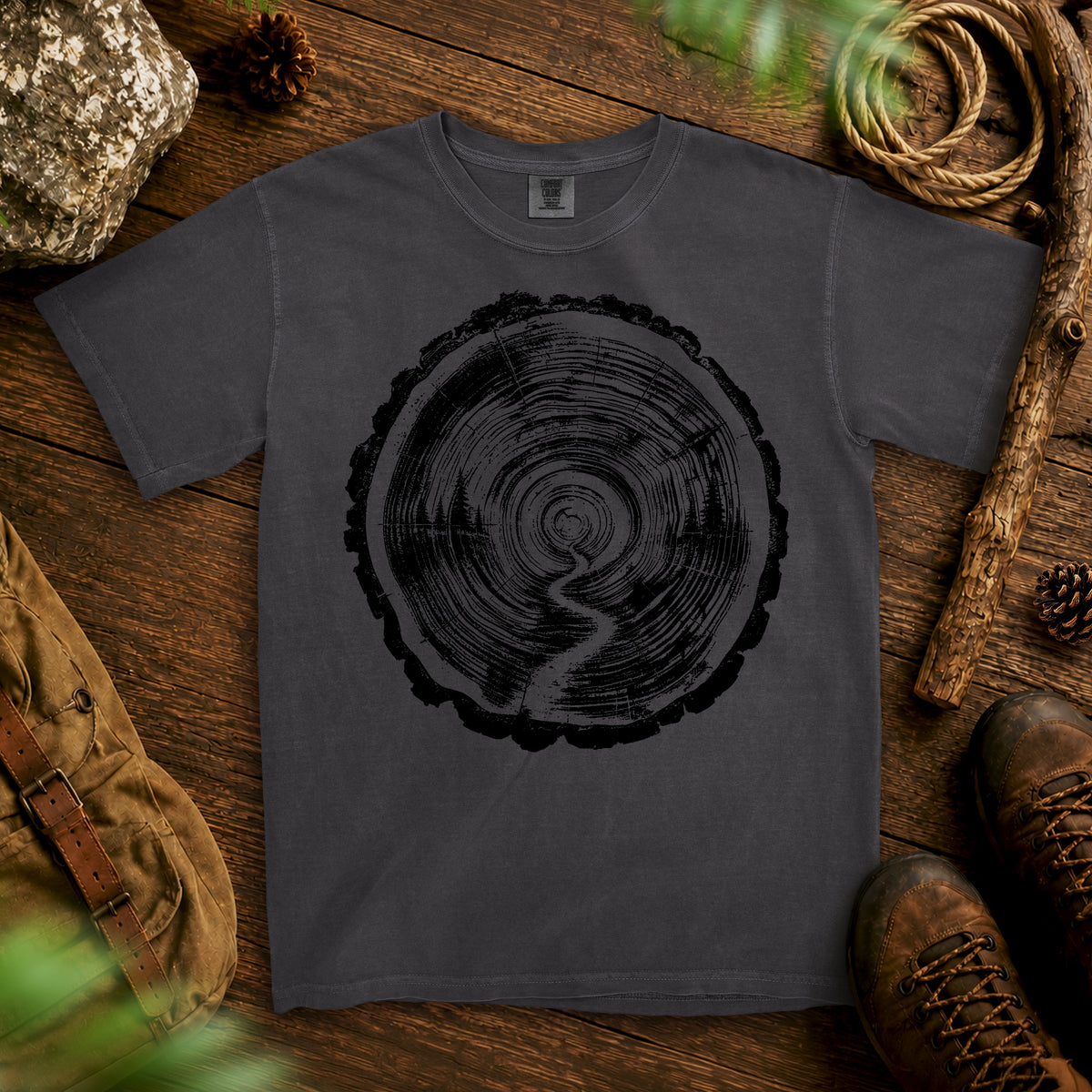 Tree Ring T-Shirt — Graphite