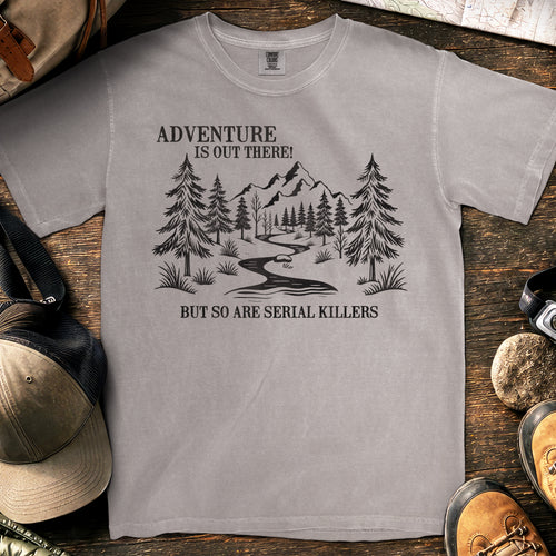 Adventure Meets Danger T-Shirt — Grey
