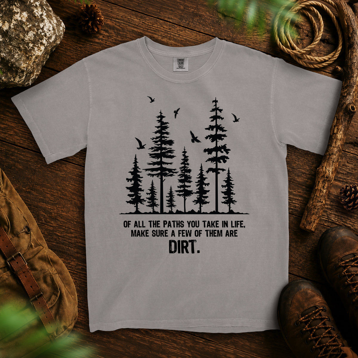 Paths In Life T-shirt — Grey