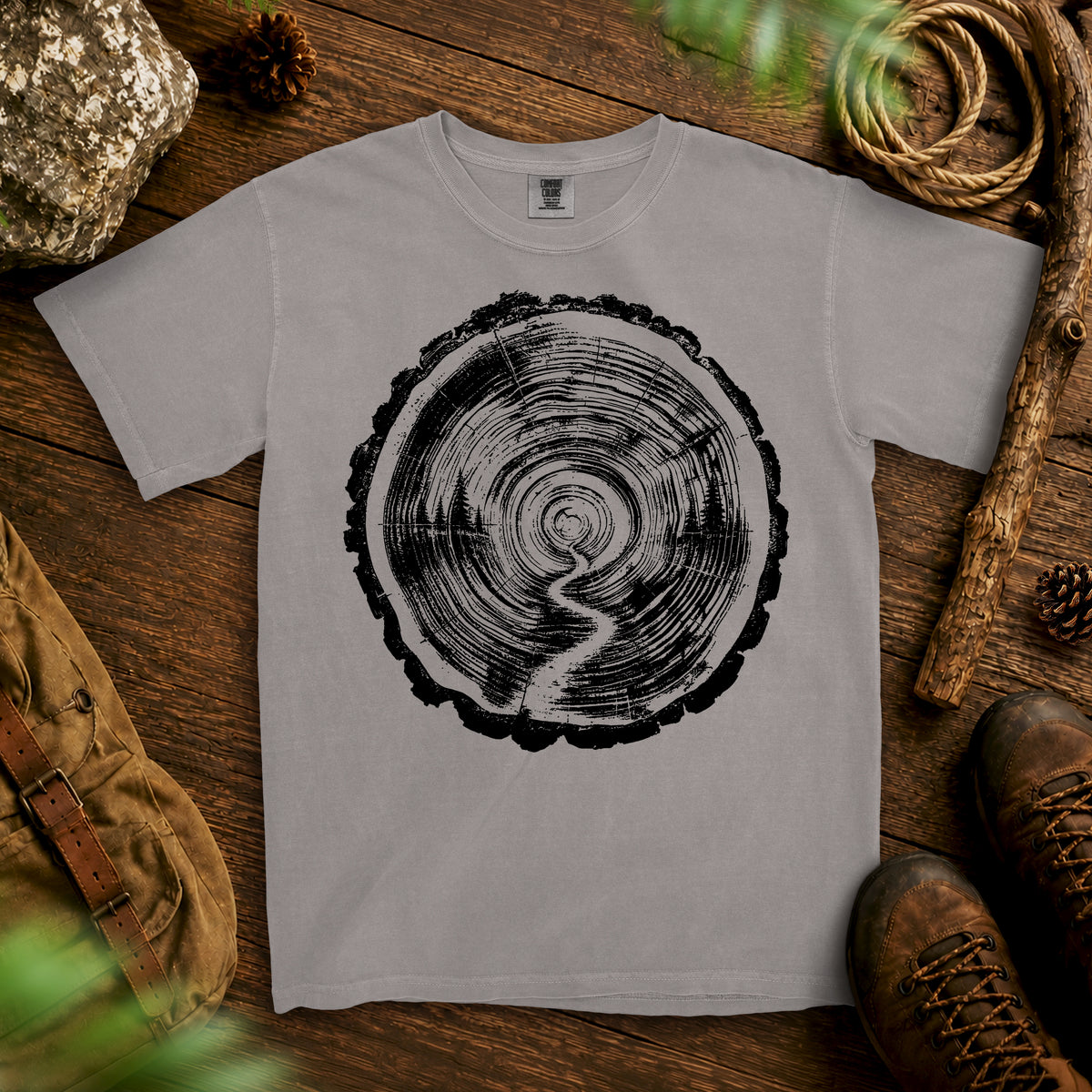 Tree Ring T-Shirt — Grey