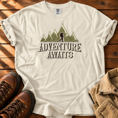 Adventure Awaits T-shirt — Ivory / M