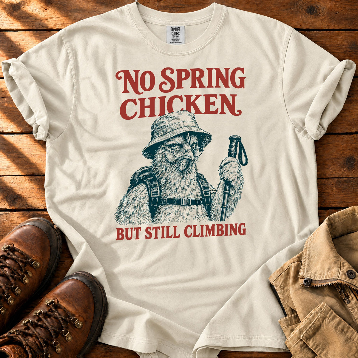 No Spring Chicken T-Shirt — Ivory / S