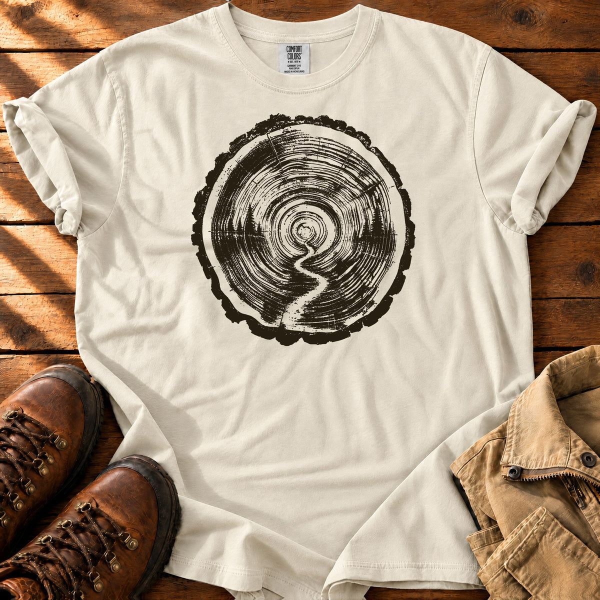 Tree Ring T-Shirt — Ivory / S