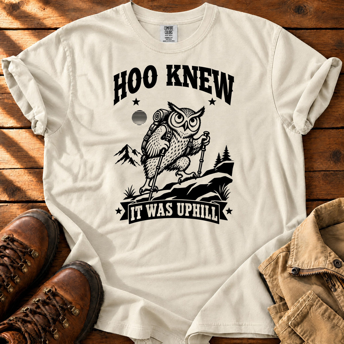 Hoo Knew T-shirt — Ivory / XL
