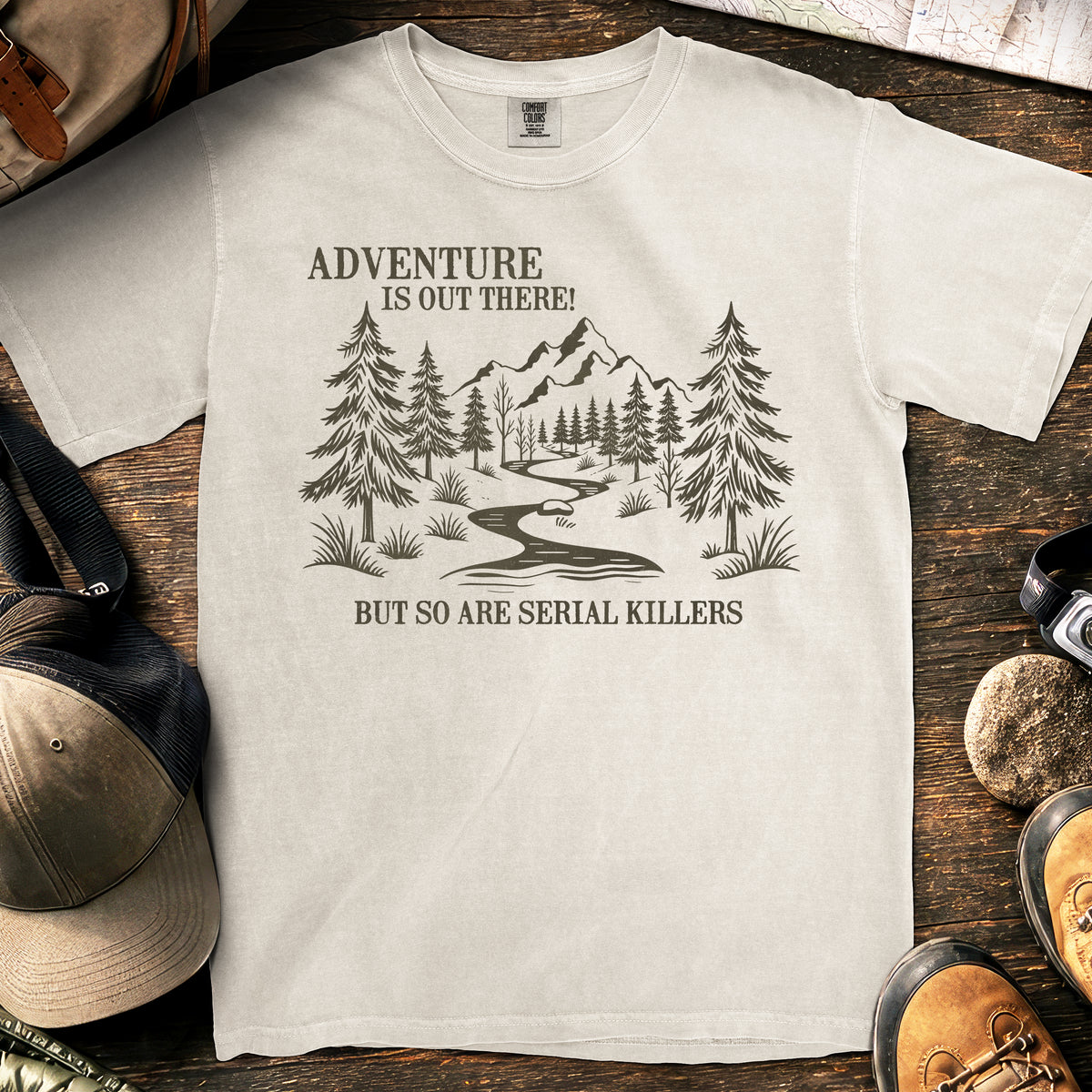 Adventure Meets Danger T-Shirt — Ivory