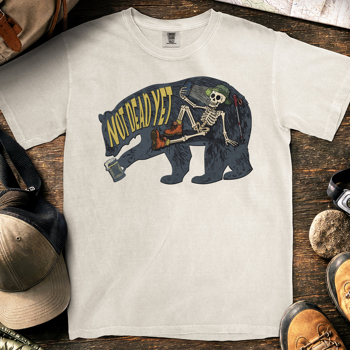 Barely Alive Hiker T-Shirt — Ivory