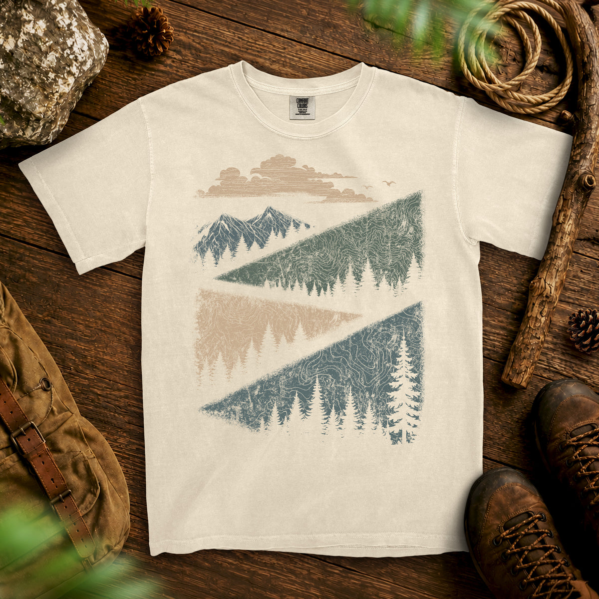 Mountain Road Trip T-Shirt — Ivory