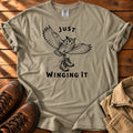 Winging It T-shirt — Khaki / S