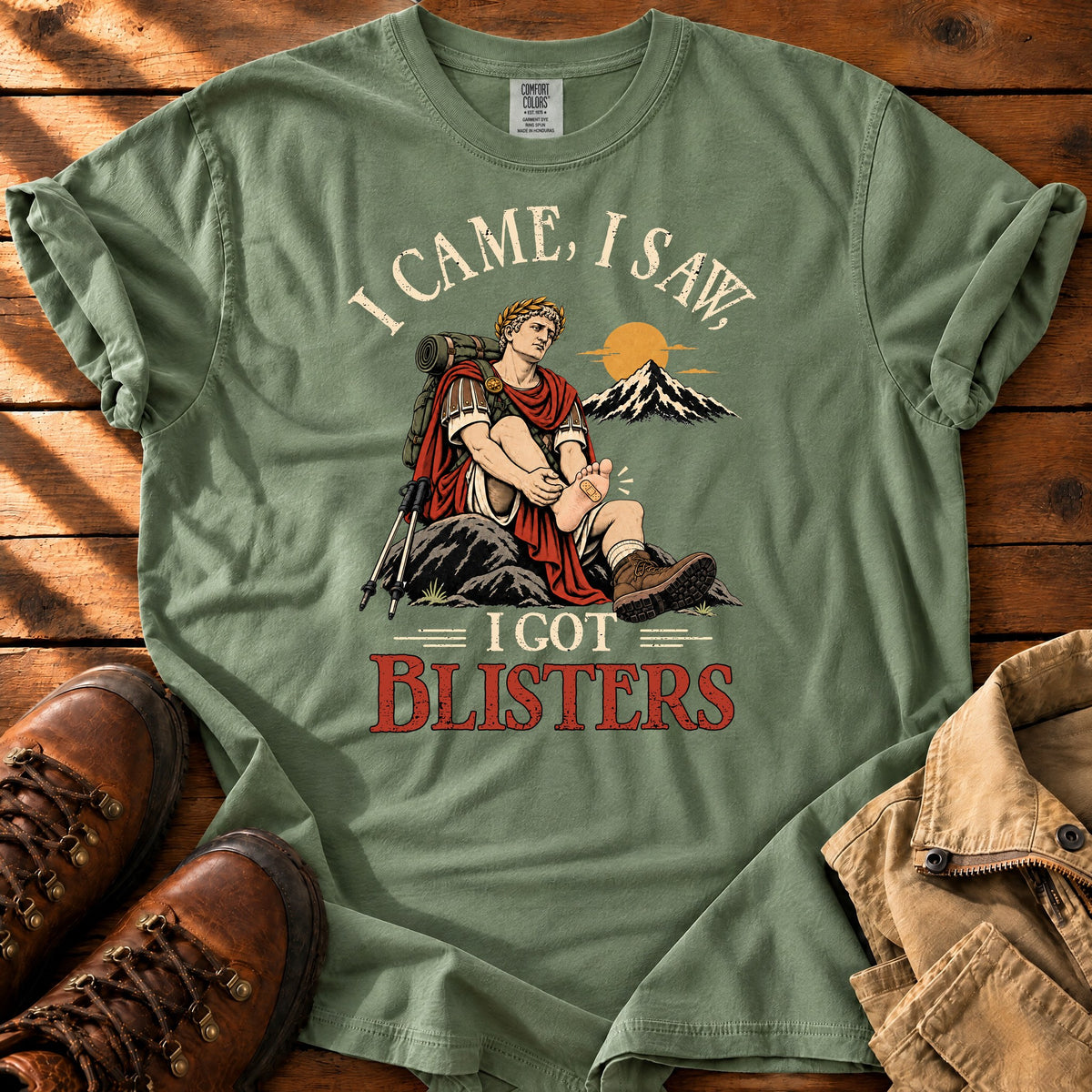 I Got Blisters T-shirt — Moss / S
