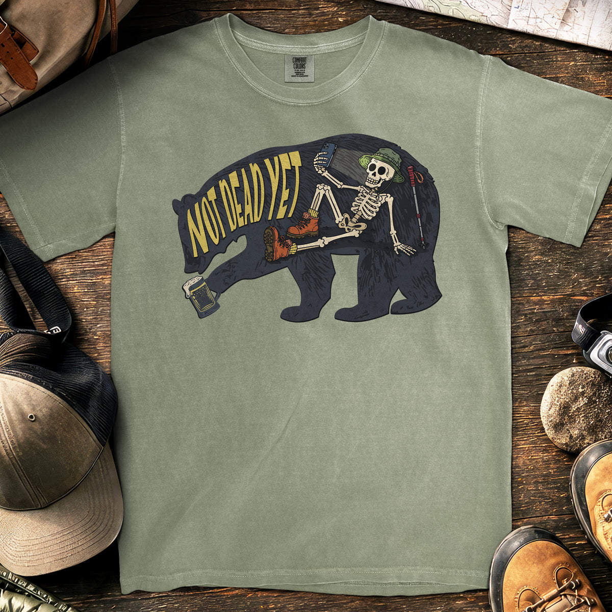 Barely Alive Hiker T-Shirt — Moss