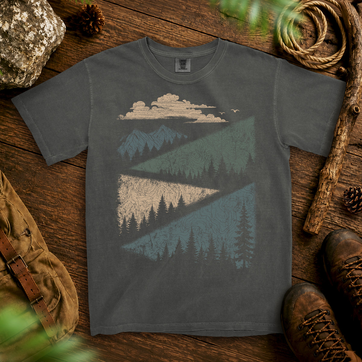 Mountain Road Trip T-Shirt — Pepper