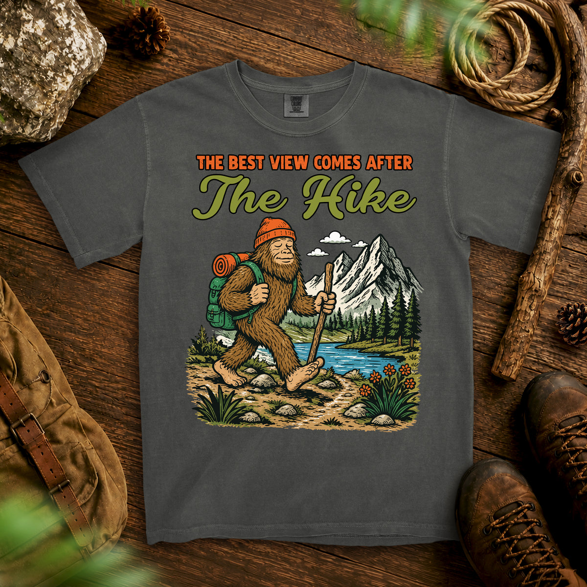 Bigfoot Mountain Trek T-Shirt — Pepper