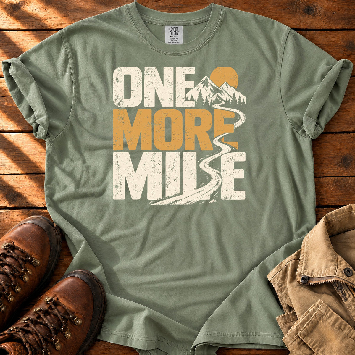 One More Mile T-shirt — Sage / S