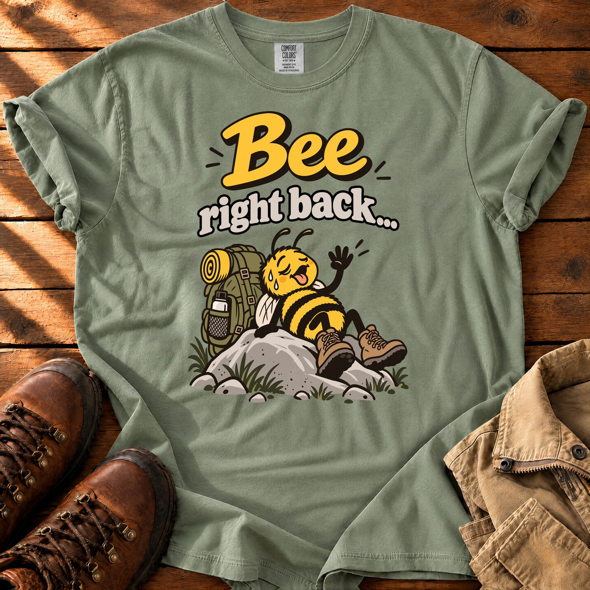 Bee Right Back T-shirt — Sage / S