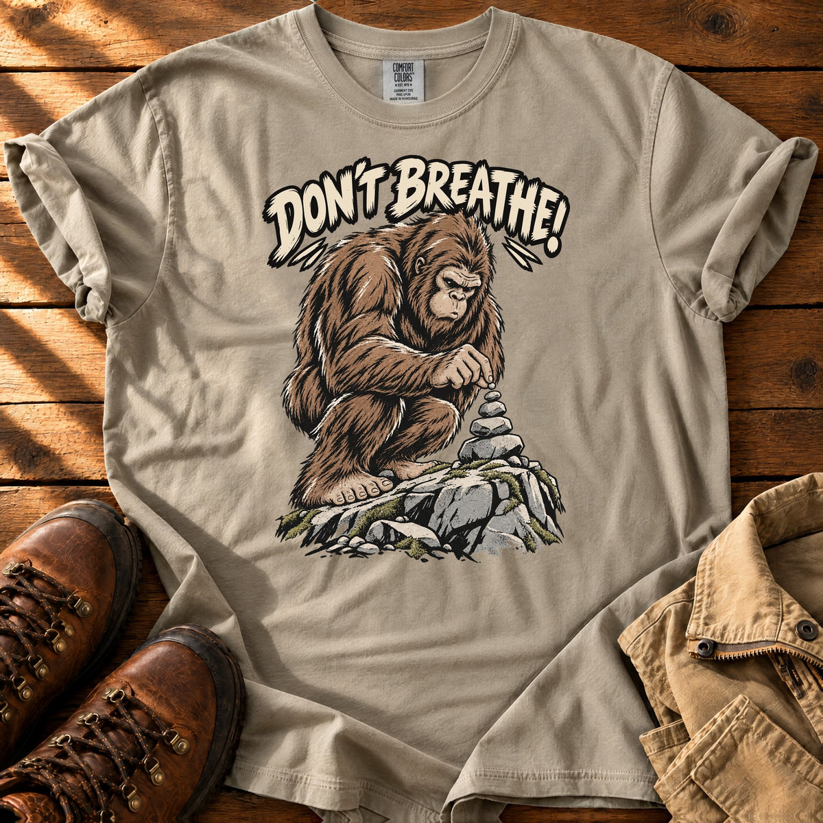 Don't Breathe T-shirt — Sandstone / S