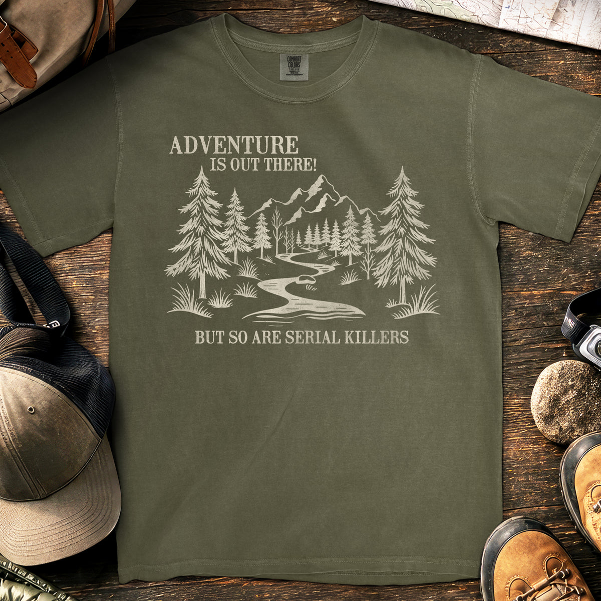 Adventure Meets Danger T-Shirt — Sage