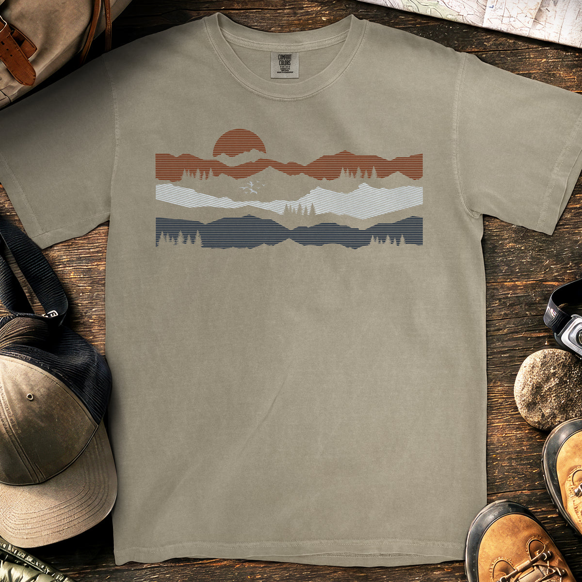 Mountain Fade T-Shirt — Sandstone