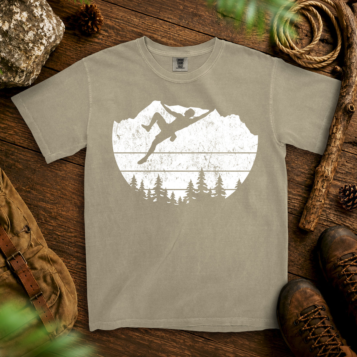 Keep Climbing T-shirt — Sandstone
