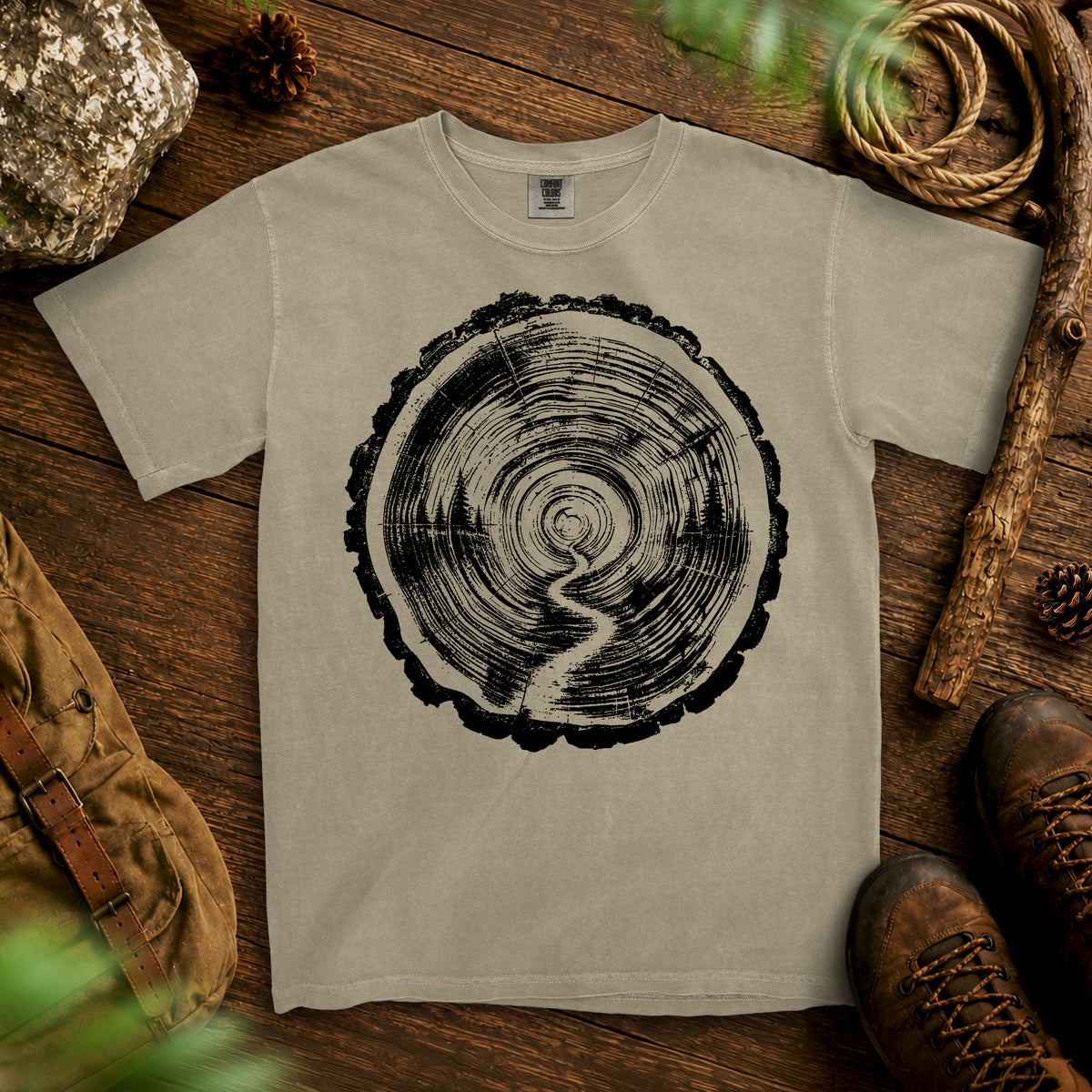 Tree Ring T-Shirt — Sandstone