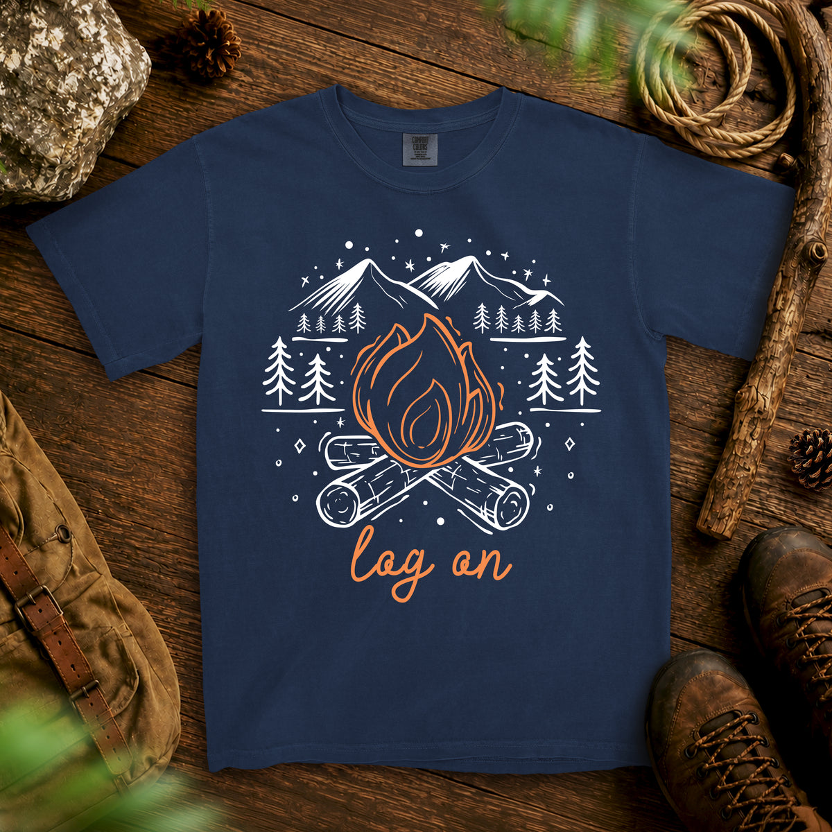 Log On Outdoors T-Shirt — True Navy